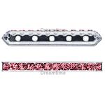 Dreamtime Crystal DC 77730 Rondelle Spacer Bars 5 Hole Ruby/Silver